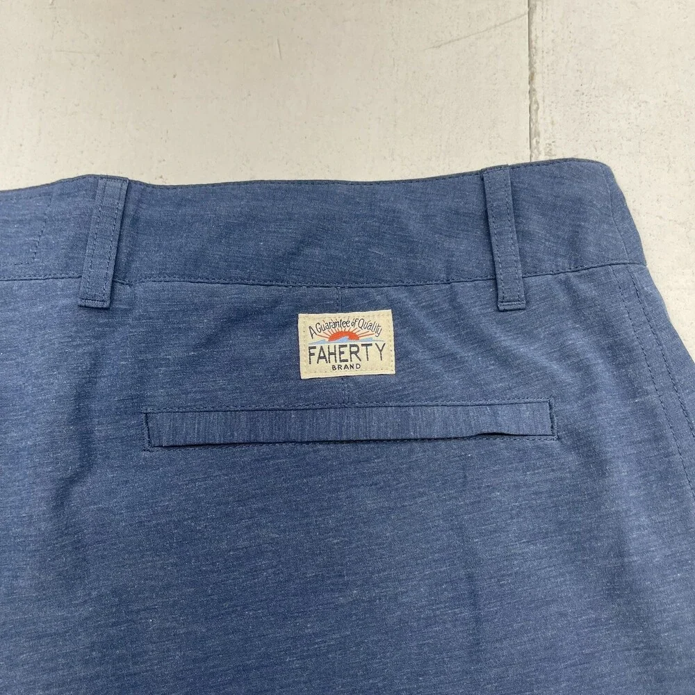 Faherty 9” All Day Blue Shorts Mens Size 34 $98